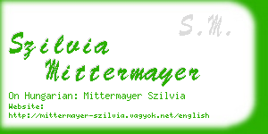 szilvia mittermayer business card